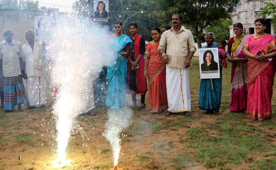 Celebration in India too over Kamala Harris win