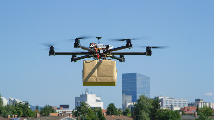 Food carrying drones can be used in population areas of USA