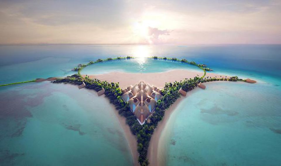 Saudi Arabia Inauguration of luxury 'Coral Bloom' in the Red Sea island