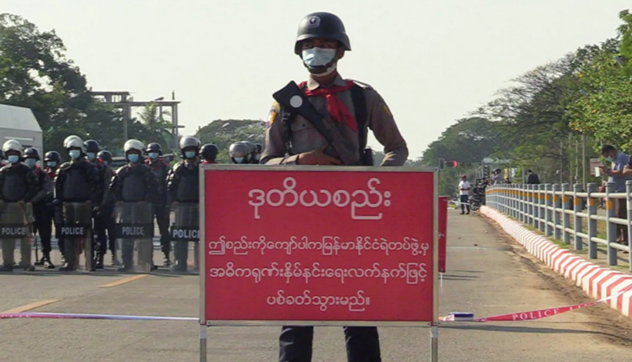 Myanmar: military imposes curfew as protests grow