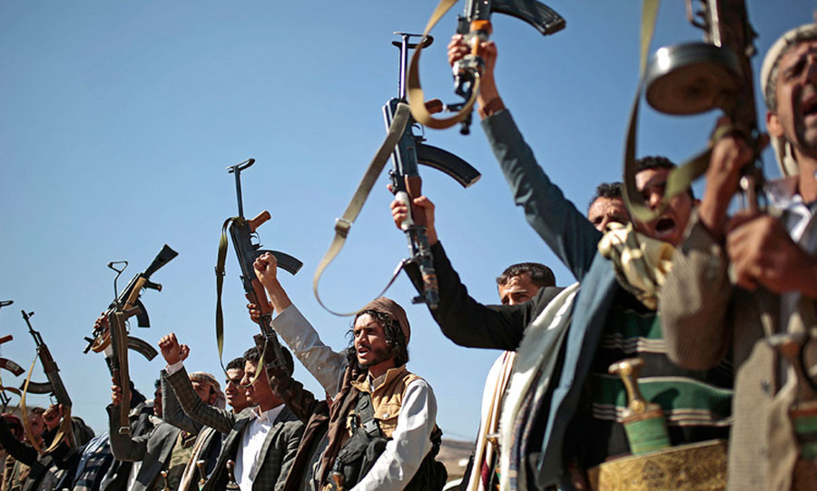Arab coalition destroys Houthi landmine