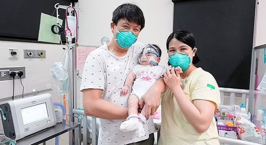 Tiny baby in Singapore, just 7.5 ounces at birth, goes home