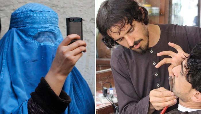 Taliban denies shaving and banning women from owning mobile phones