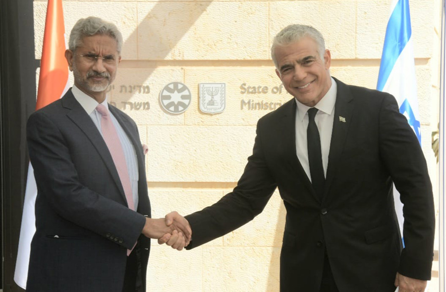 Israeli foreign affairs minister Lapid thanks Jaishankar for visit