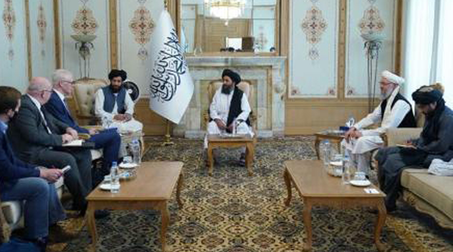  UK's Simon Gass meets with Deputy PMs in Kabul