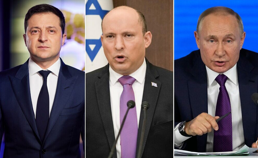 Israeli PM meets Putin in Moscow, then speaks with Ukraine president