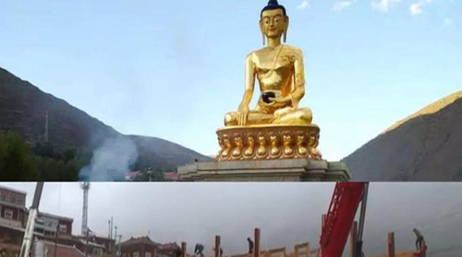 Chinese authorities begin demolition of statues of Lord Buddha in Tibet
