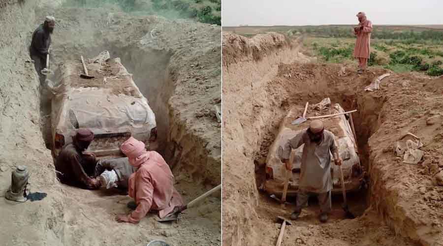 Taliban dig out Mullah Omar's vehicle hidden underground