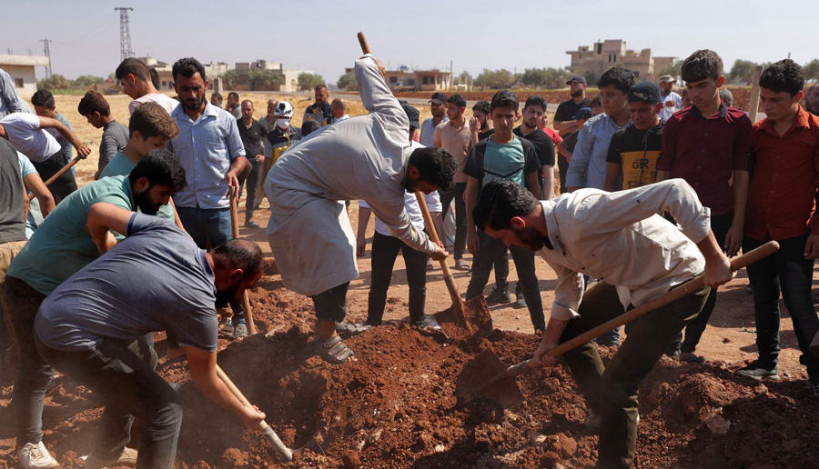 Four siblings killed in Syria mine blast