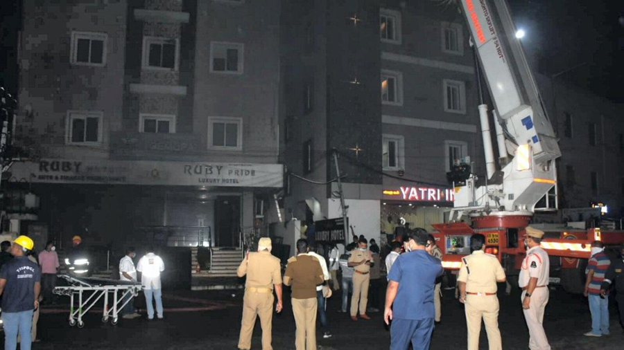 One woman among 8 killed in Hyderabad e-bike showroom fire
