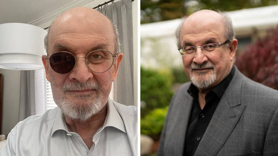 Salman Rushdie tweets new photo after losing eye in assassination attempt