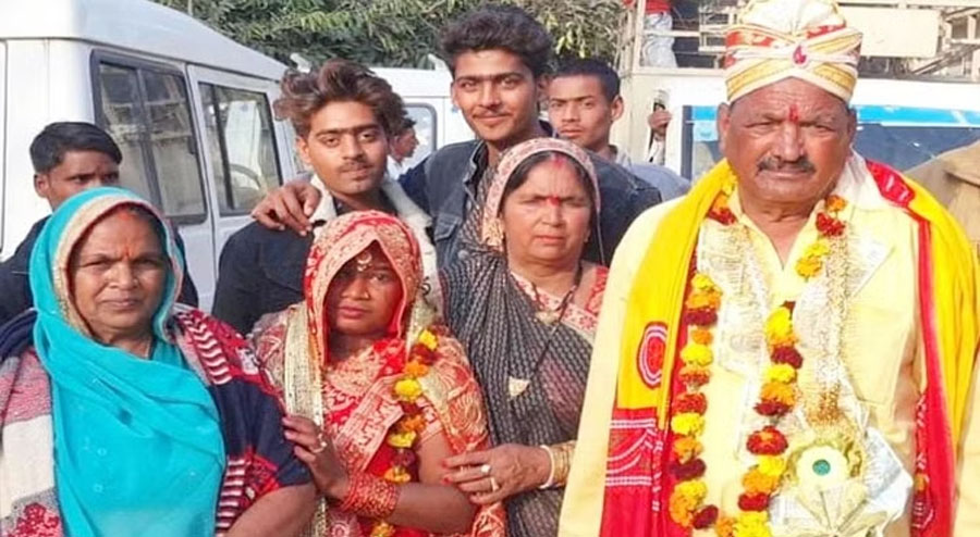 65 year old widower, father to 6 daughters, marries 23-year old girl in UP