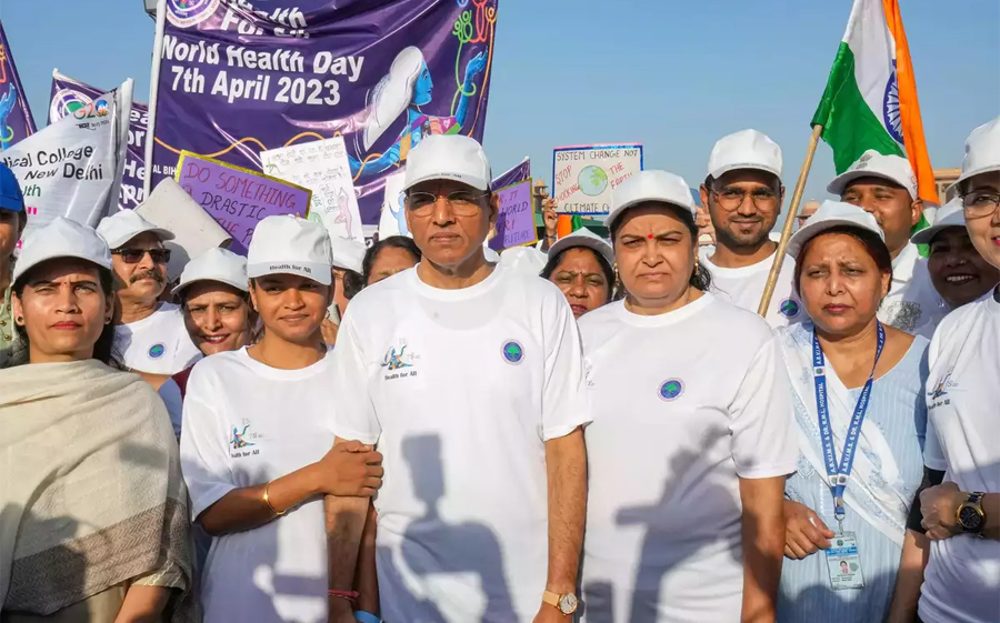 People join Union Minister Mandaviya in 'Health for All' walkathon on World Health Day
