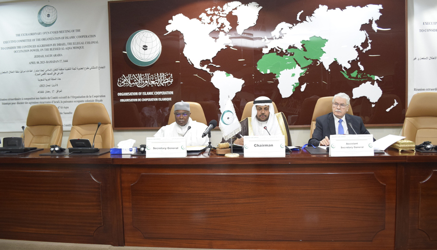 “The Entire Al-Aqsa is the Exclusive Place of worship for Muslims,” Says Secretary-General at Extraordinary Meeting