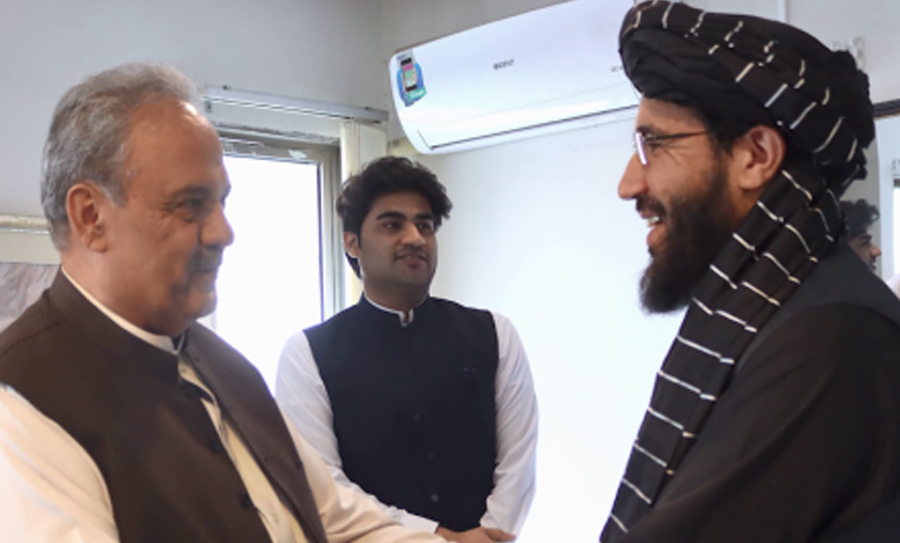 Islamic Emirates charge d affaires meets Pakistan special envoy for Afghanistan