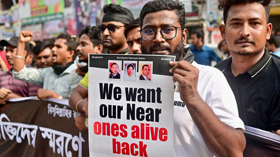Thousands protest over Bangladesh's 'enforced disappearances'